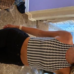 American Apparel black and white crop top
